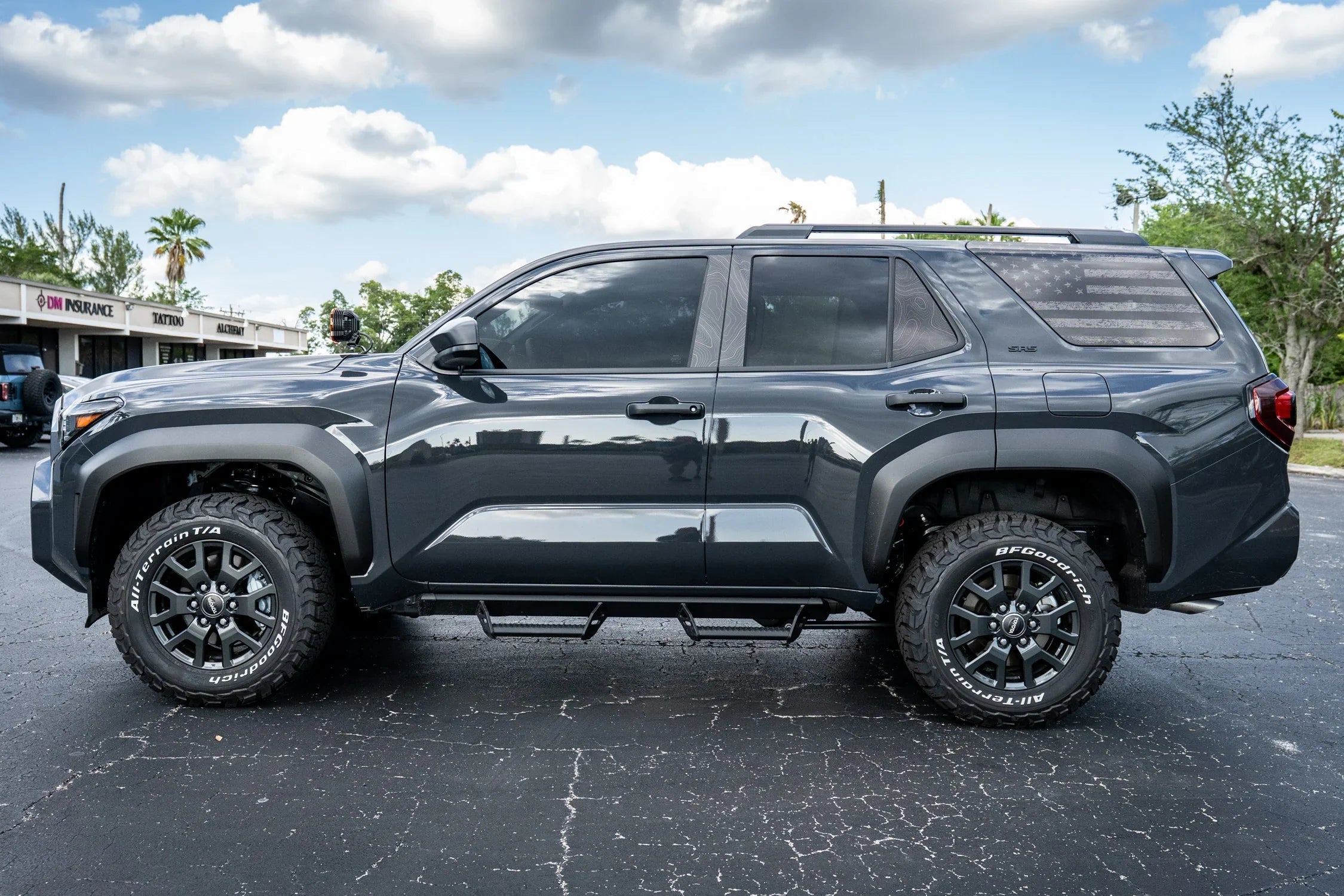 Topographic Rear Vent Window Overlay (Perforated) - 2025+ 4Runner StickerFab