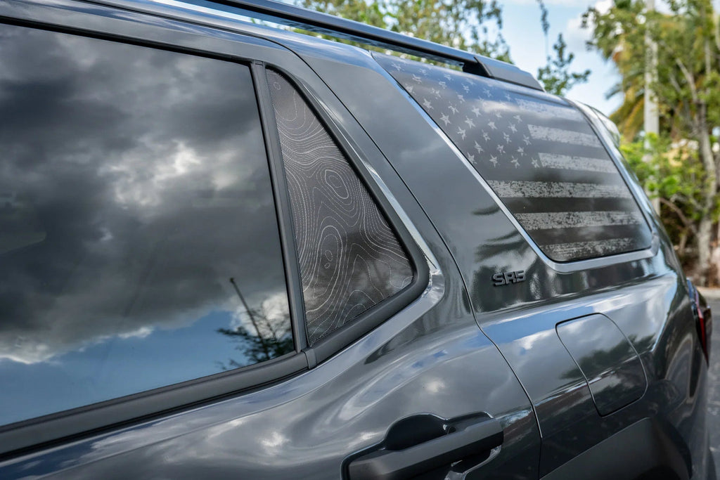 Topographic Rear Vent Window Overlay (Perforated) - 2025+ 4Runner StickerFab