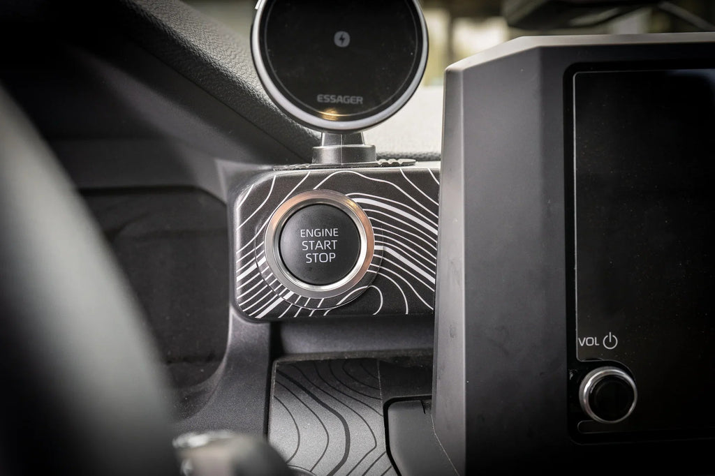 Topographic Push to Start Trim - 2024+ Tacoma / 2025+ 4Runner StickerFab