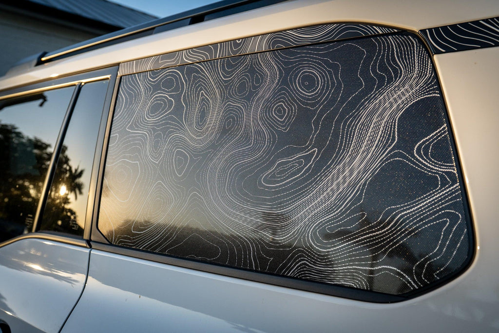 Topographic Rear Window Map Overlays V3 (Perforated) - 2024+ Land Cruiser StickerFab