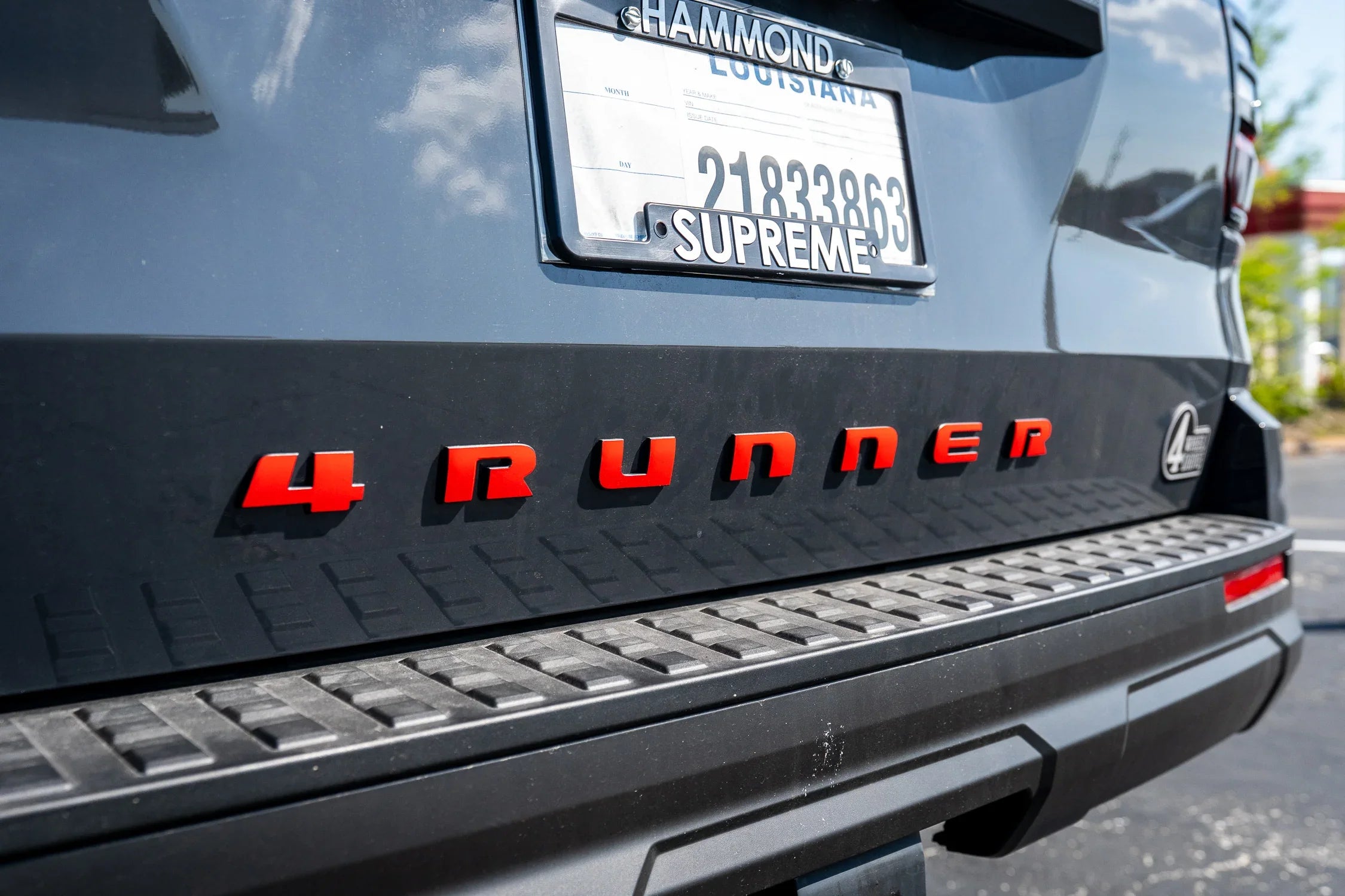 4RUNNER Rear Hatch Liftgate Emblem Overlays - 2025+ 4Runner StickerFab