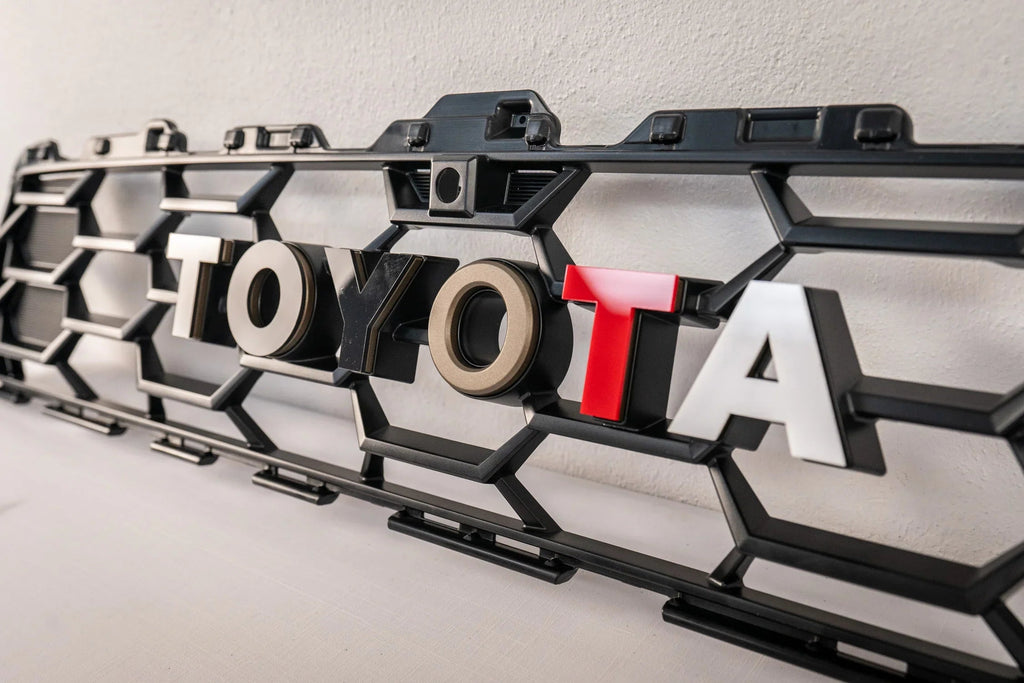 TOYOTA Front Grille Acrylic Emblem Overlays - 2025+ 4Runner TRD Pro / Trailhunter StickerFab
