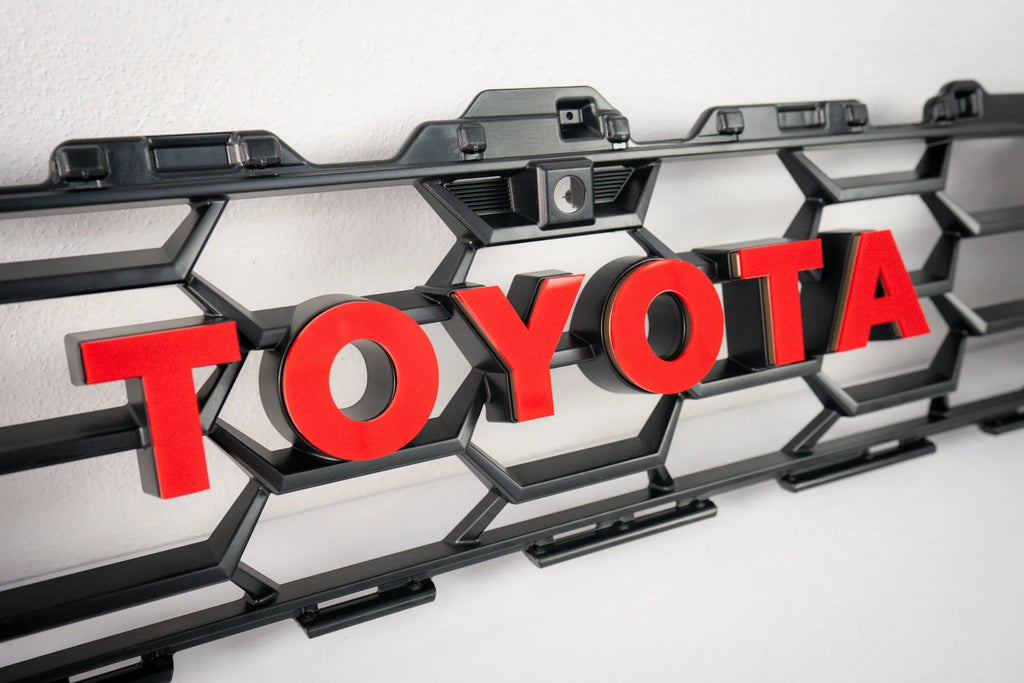 TOYOTA Front Grille Acrylic Emblem Overlays - 2025+ 4Runner TRD Pro / Trailhunter StickerFab