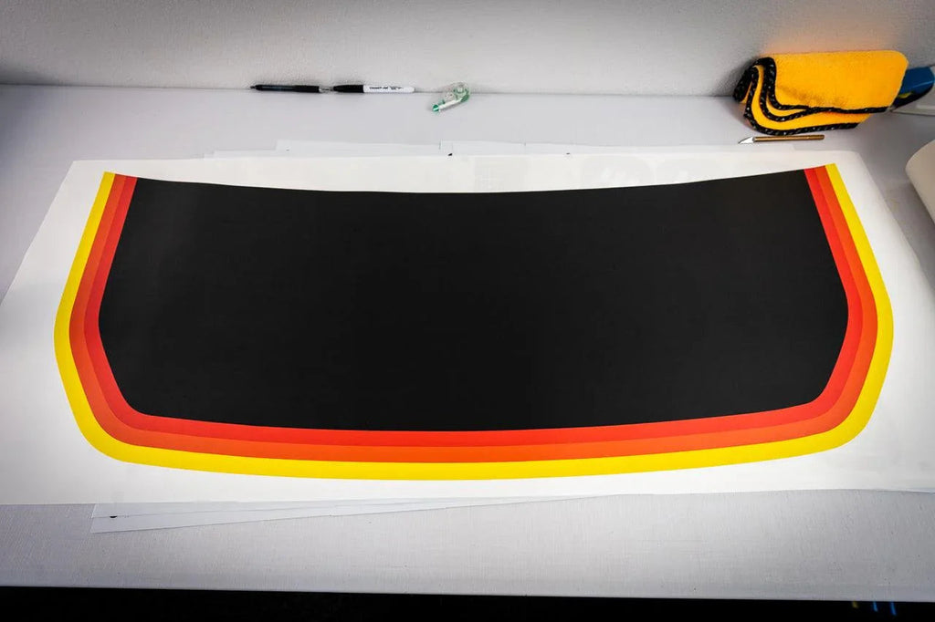 Retro Stripes Hood Overlay (Matte or Gloss) - 2021+ Bronco StickerFab