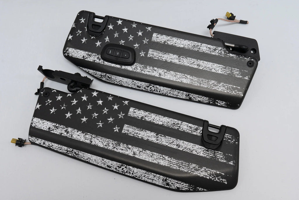 Freedom Series Sun Visor Overlays - 2018+ Wrangler JL / Gladiator JT StickerFab