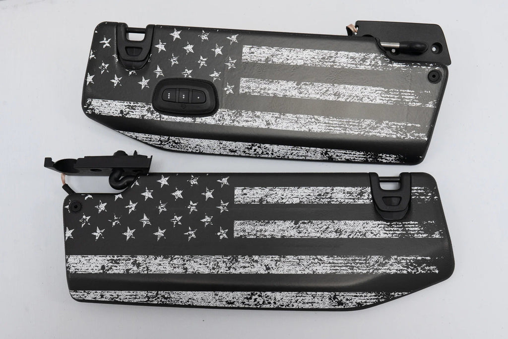 Freedom Series Sun Visor Overlays - 2018+ Wrangler JL / Gladiator JT StickerFab