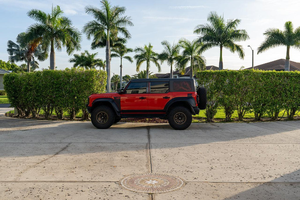 Printed Series Stealth Topo Fuel Door Overlay - 2021+ Bronco StickerFab