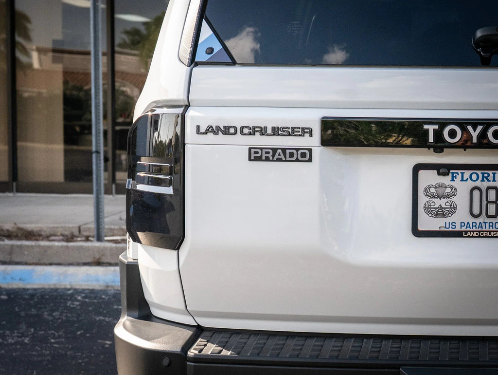 "Land Cruiser" Topographic Rear Tailgate Emblem Overlays - 2024+ Land Cruiser StickerFab