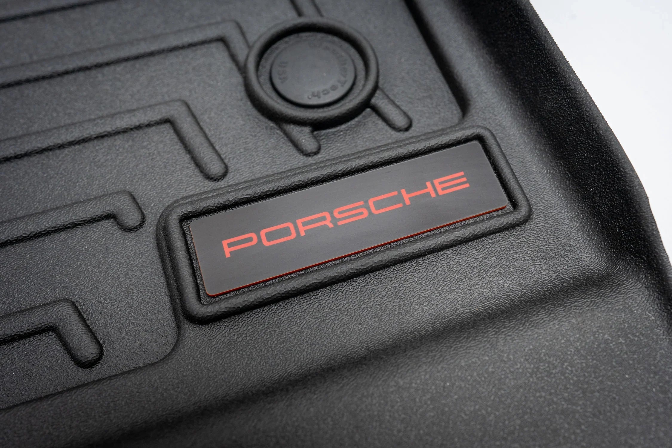 Porsche Logo Emblem for Weathertech All Weather Floor Mats (Single) - Porsche 911 Cayman Cayenne Boxter Macan Taycan StickerFab