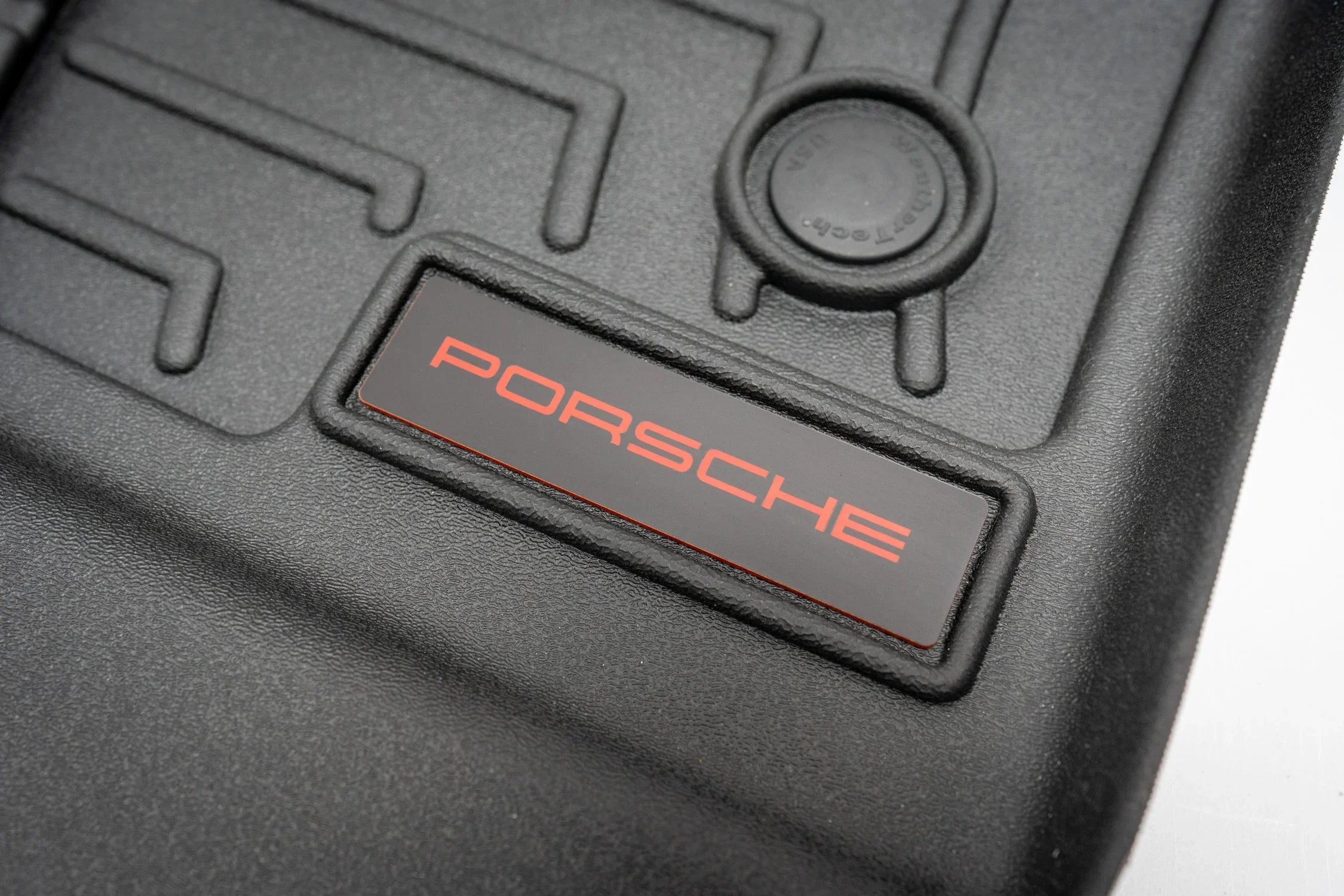 Porsche Logo Emblem for Weathertech All Weather Floor Mats (Single) - Porsche 911 Cayman Cayenne Boxter Macan Taycan StickerFab