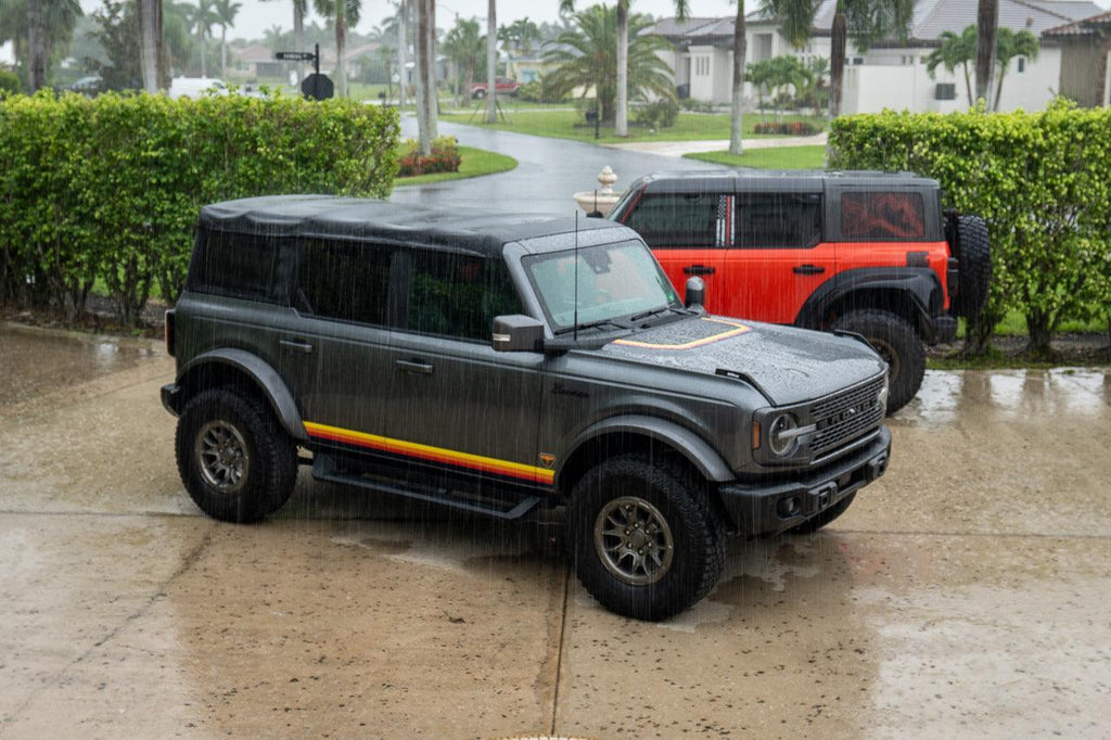 Badlands 5 Bar Retro Stripe Package (Hood, Lower Door Protection, Door Sills) - 2021+ Bronco StickerFab