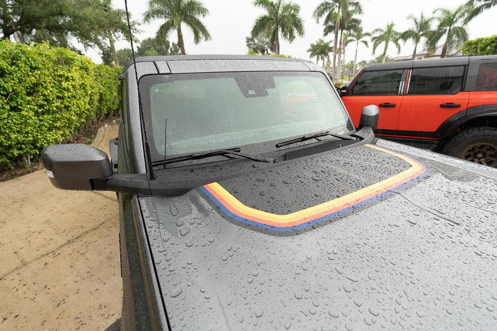 Badlands 5 Bar Retro Stripe Package (Hood, Lower Door Protection, Door Sills) - 2021+ Bronco StickerFab