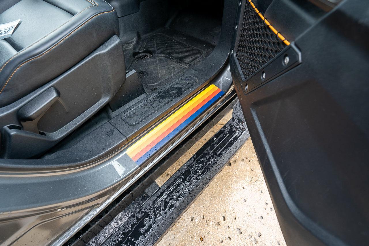 Badlands 5 Bar Retro Stripe Package (Hood, Lower Door Protection, Door Sills) - 2021+ Bronco StickerFab