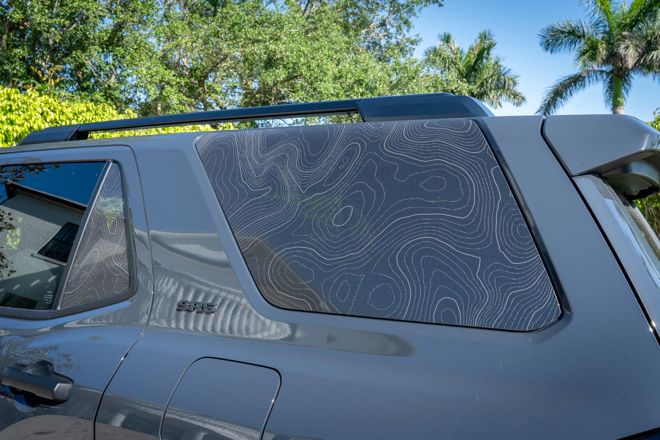 Topographic Rear Window Map Overlays V3 (Perforated) - 2025+ 4Runner StickerFab
