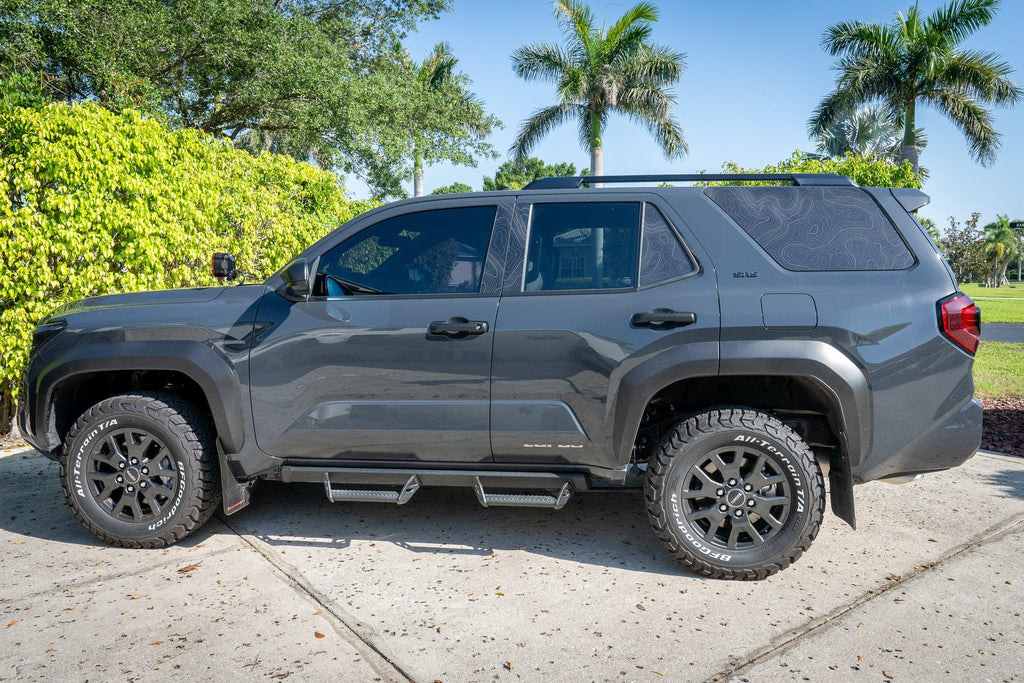 Topographic Rear Window Map Overlays V3 (Perforated) - 2025+ 4Runner StickerFab