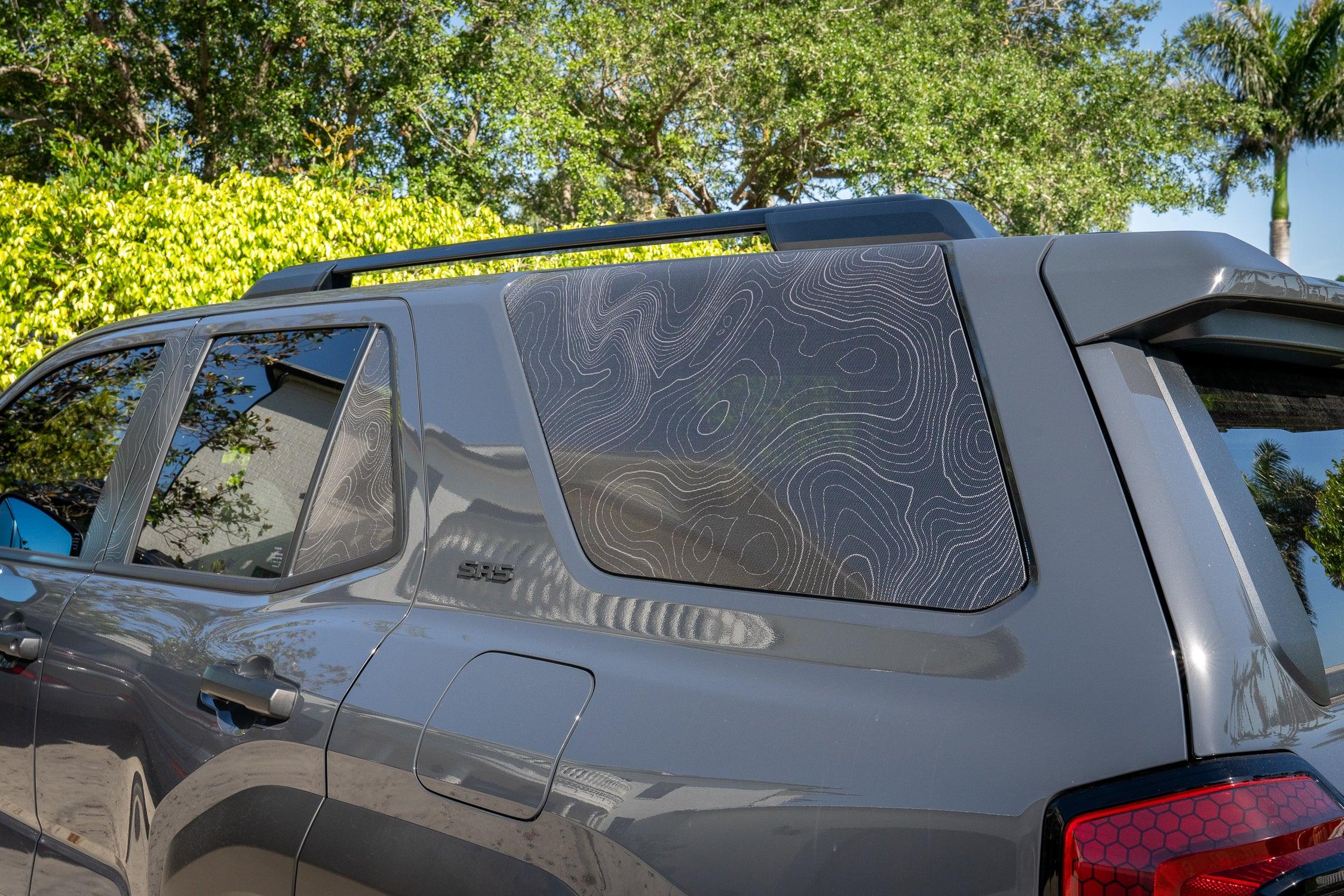 Topographic Rear Window Map Overlays V3 (Perforated) - 2025+ 4Runner StickerFab