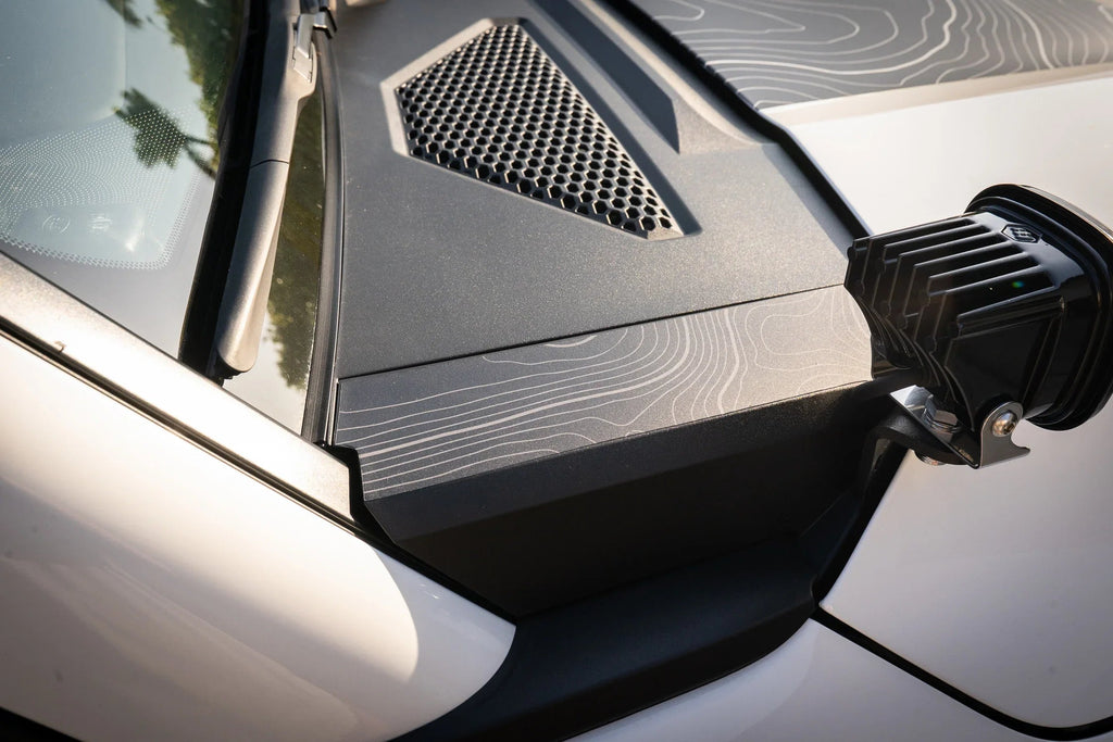 Topographic Outer Hood Trim Overlay (Top) - 2024+ Land Cruiser StickerFab