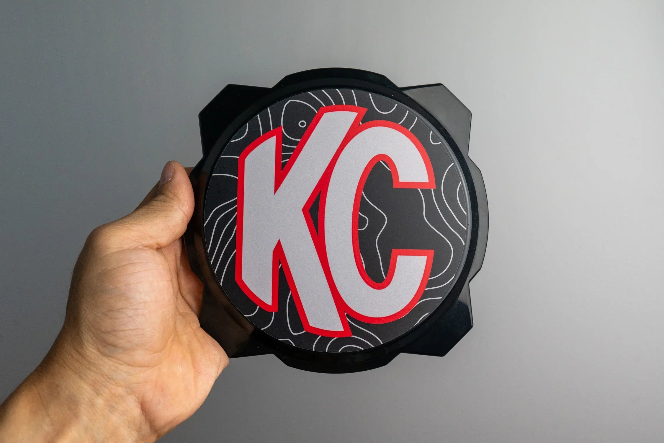 KC HiLITES Pro6 / Titan Gravity Light Cover Topo Overlays (Pair) - Universal StickerFab
