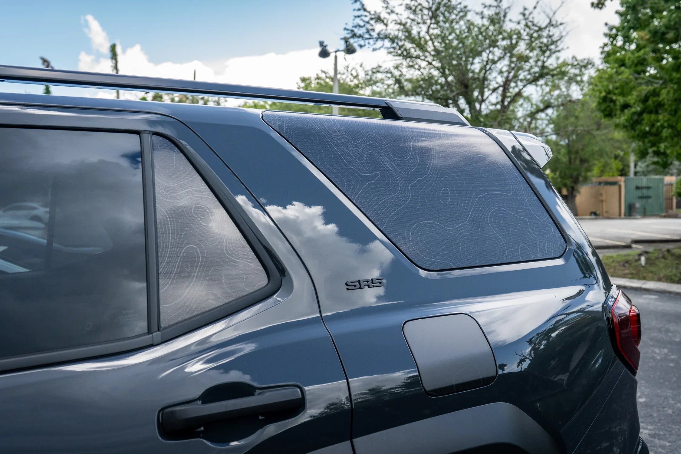 Topographic Rear Window Map Overlays V3 (Perforated) - 2025+ 4Runner StickerFab