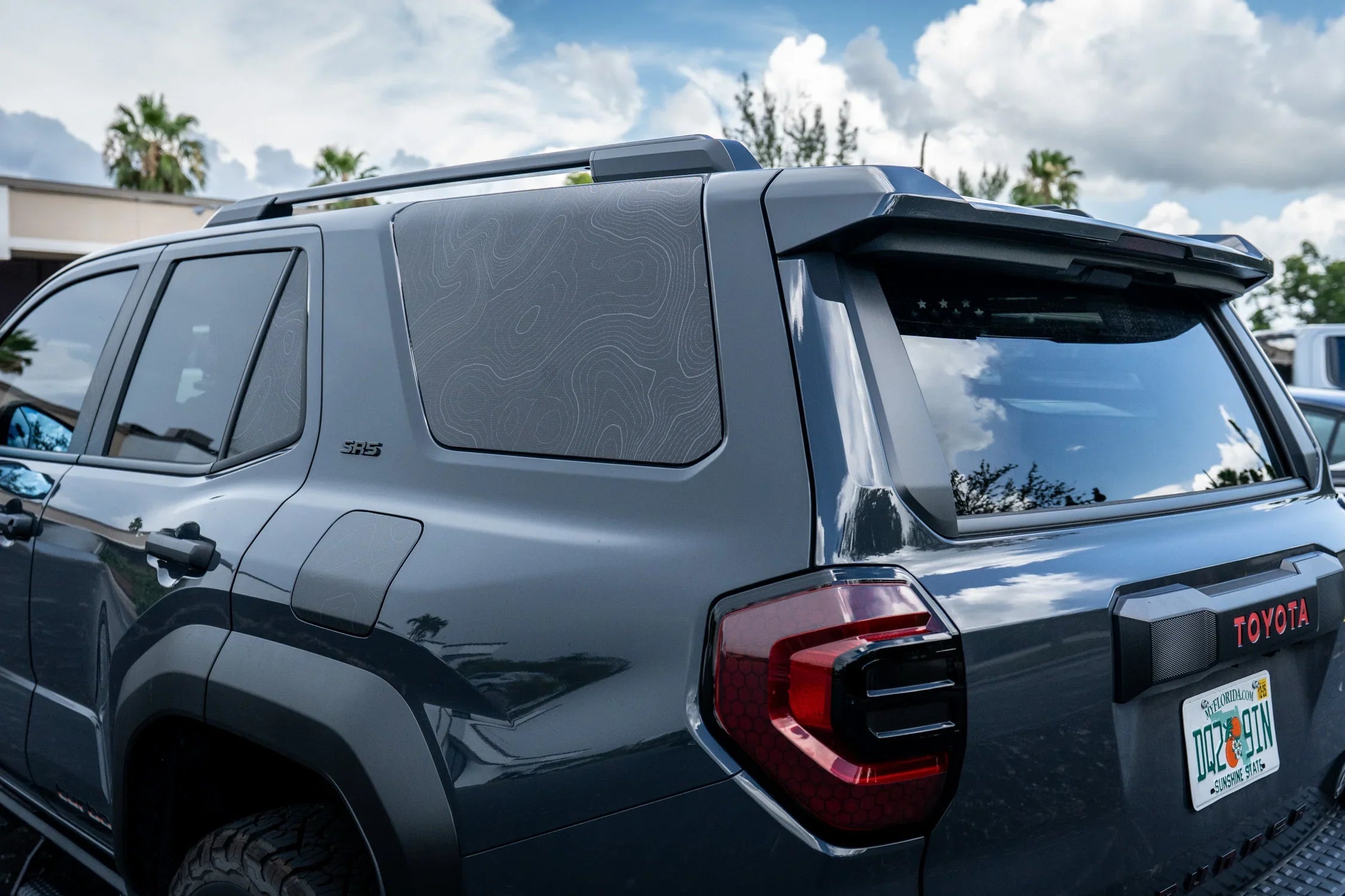 Topographic Rear Window Map Overlays V3 (Perforated) - 2025+ 4Runner StickerFab