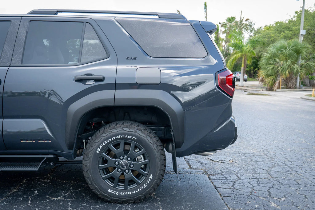 Topographic Rear Window Map Overlays V3 (Perforated) - 2025+ 4Runner StickerFab