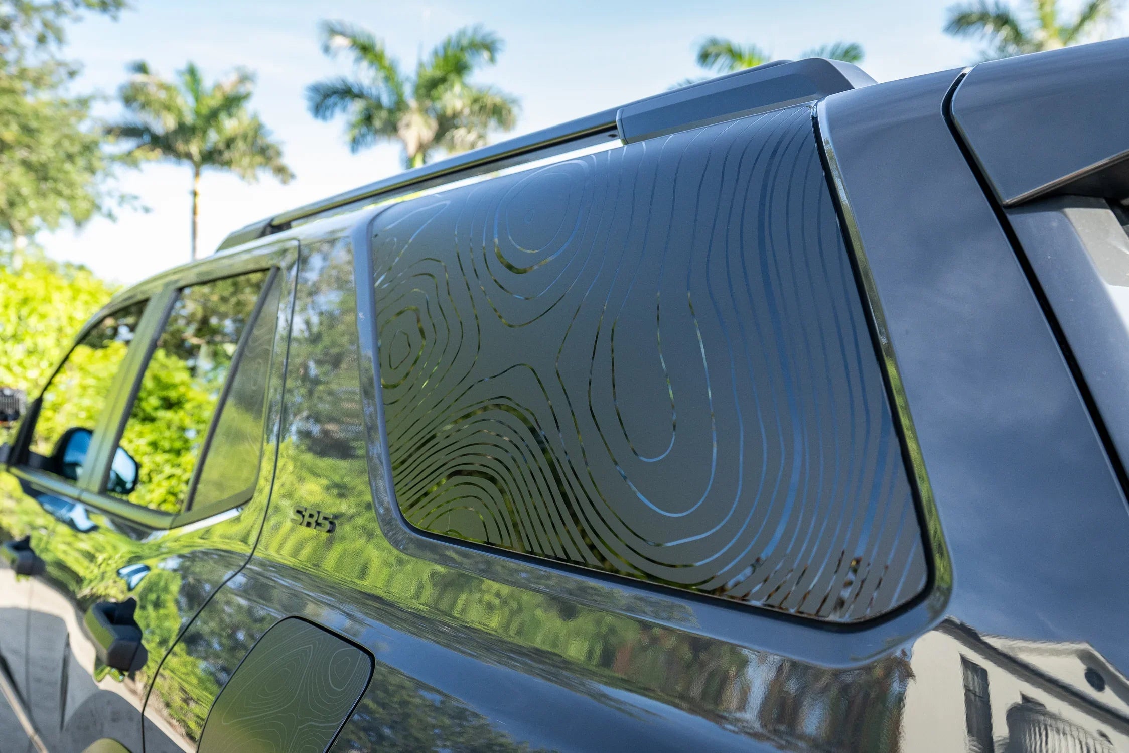 Topographic Rear Window Overlay V2 - 2025+ 4Runner StickerFab