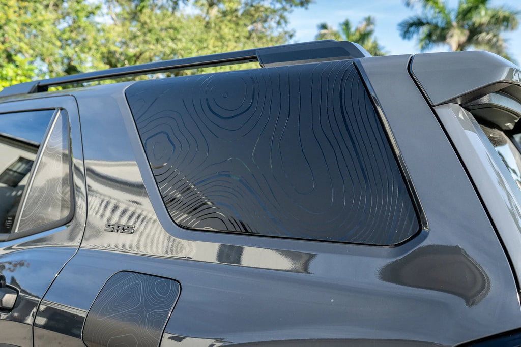 Topographic Rear Window Overlay V2 - 2025+ 4Runner StickerFab