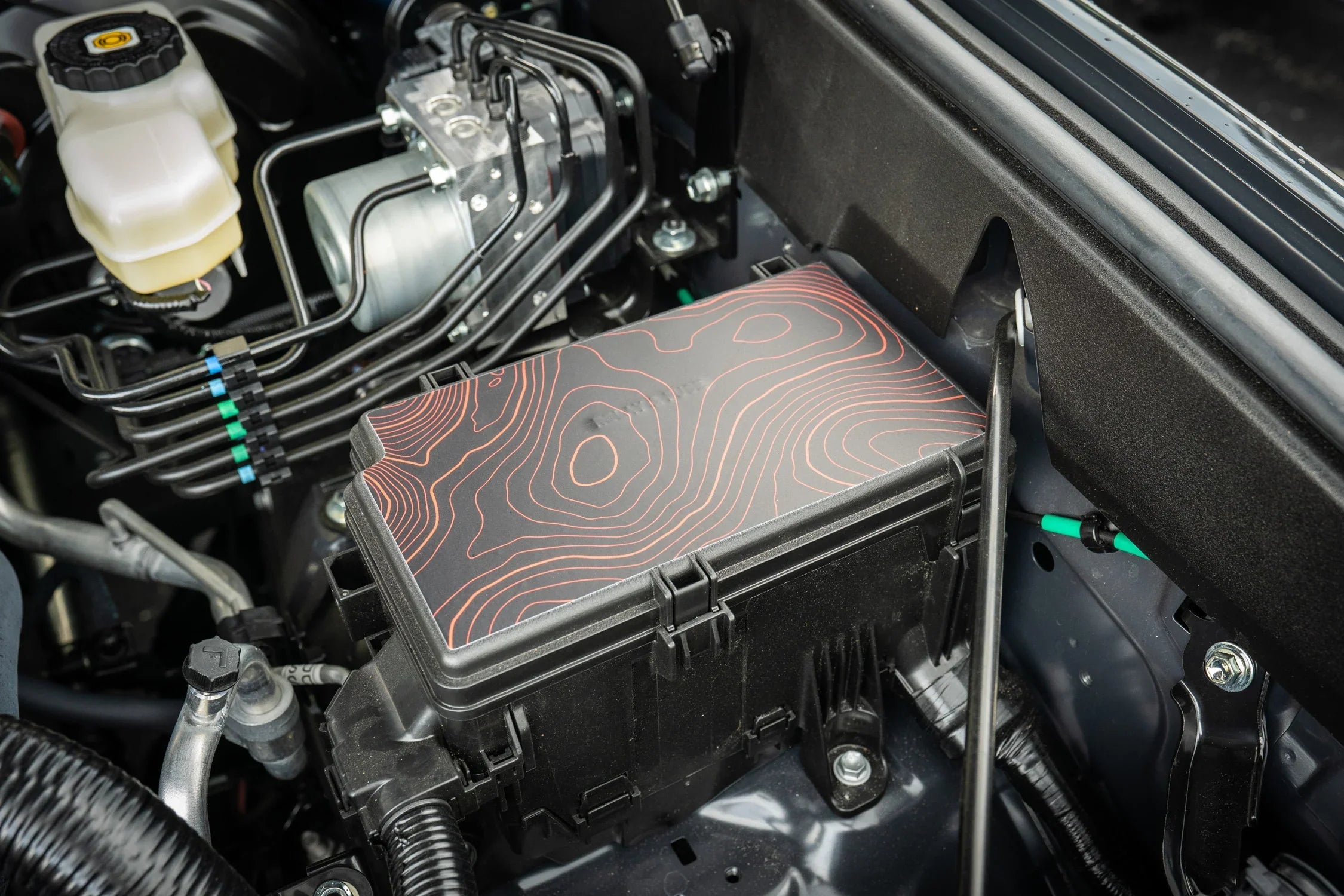 Driver Side Fuse Box Topographic Overlay - 2024+ Land Cruiser / 2025+ 4Runner StickerFab