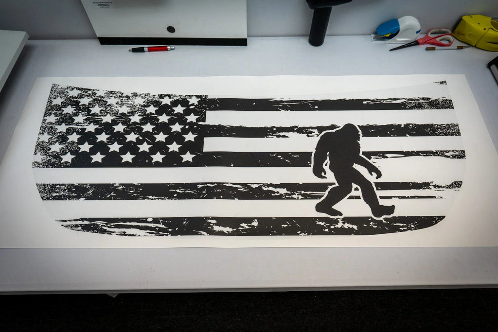 Stealth Clear American Flag Hood Overlay - 2021+ Bronco StickerFab