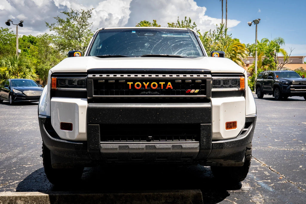 TOYOTA Simple Front Grille Emblem Overlays - 2024+ Land Cruiser StickerFab