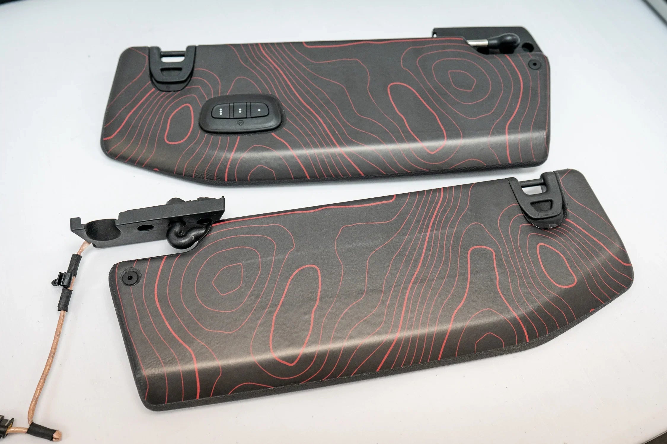 Topographic Map Sun Visor Overlays - 2018+ Wrangler JL / Gladiator JT StickerFab