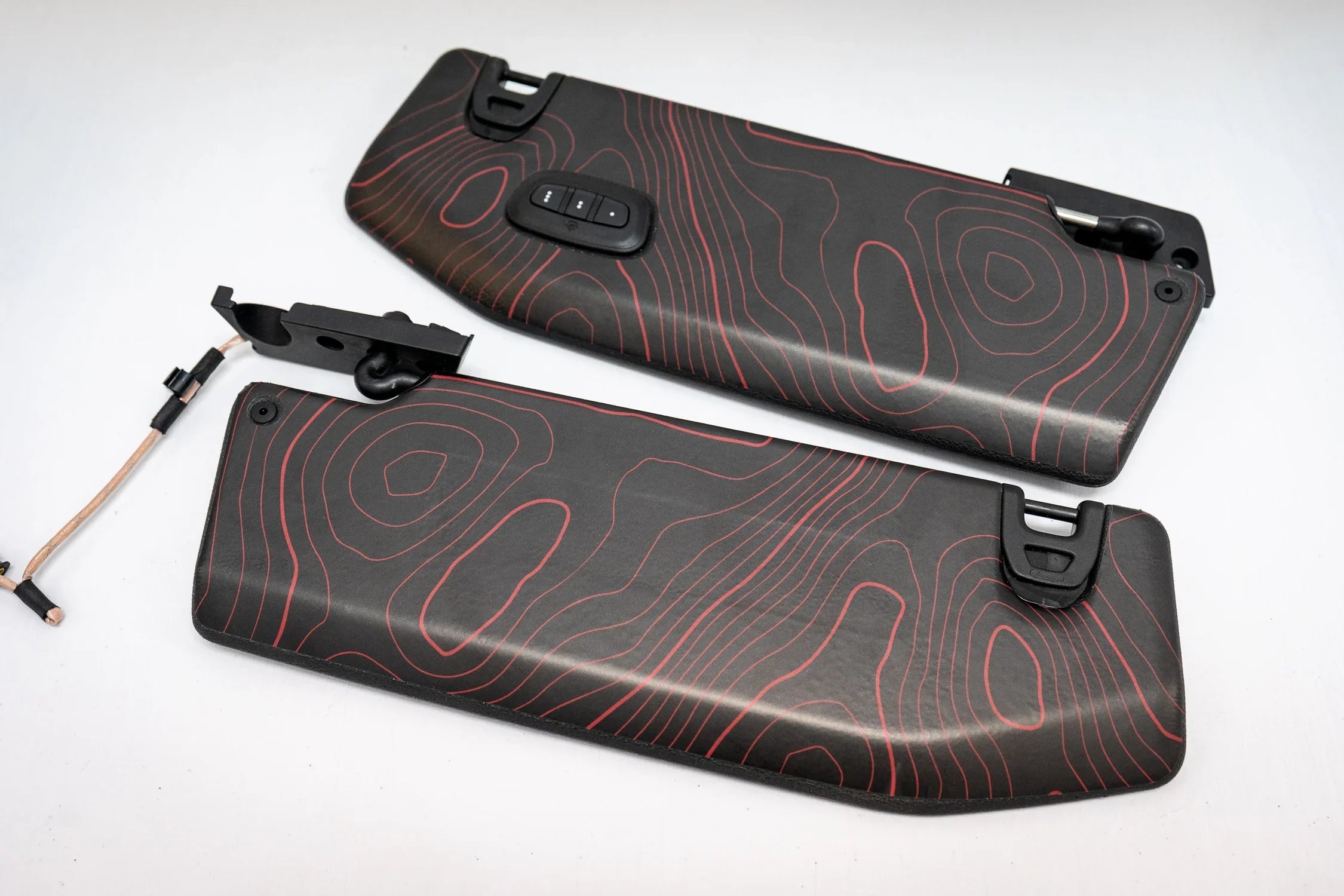 Topographic Map Sun Visor Overlays - 2018+ Wrangler JL / Gladiator JT StickerFab
