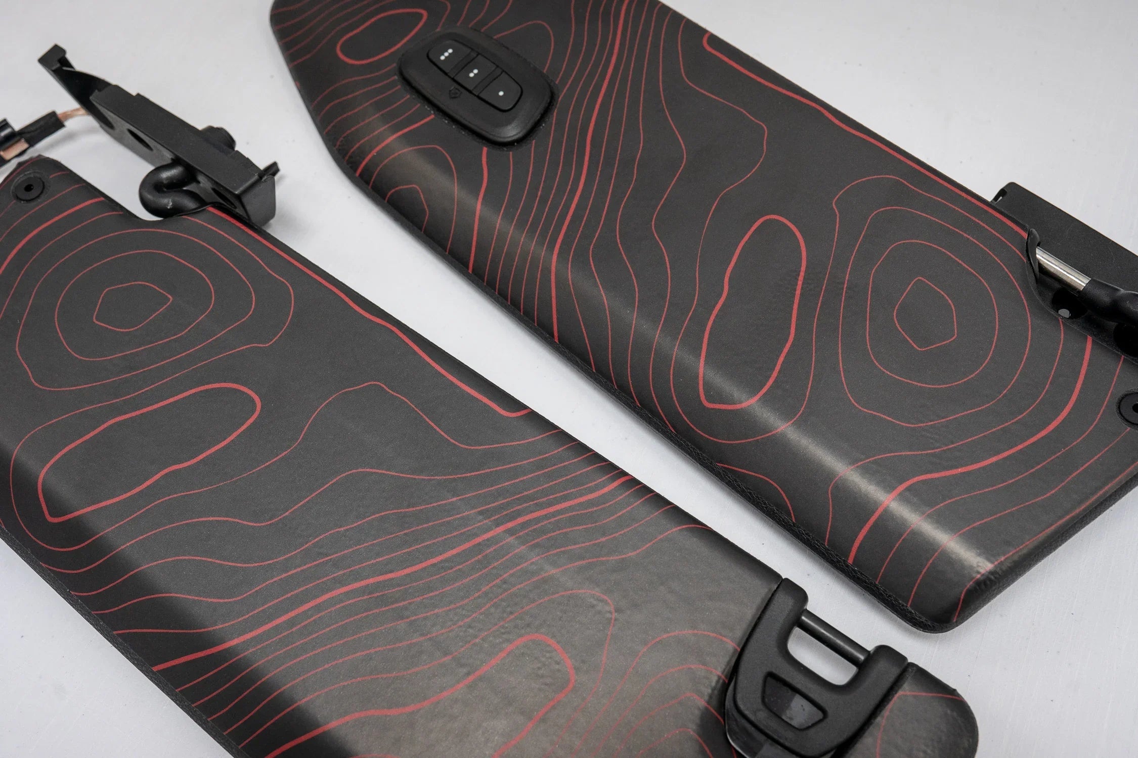 Topographic Map Sun Visor Overlays - 2018+ Wrangler JL / Gladiator JT StickerFab