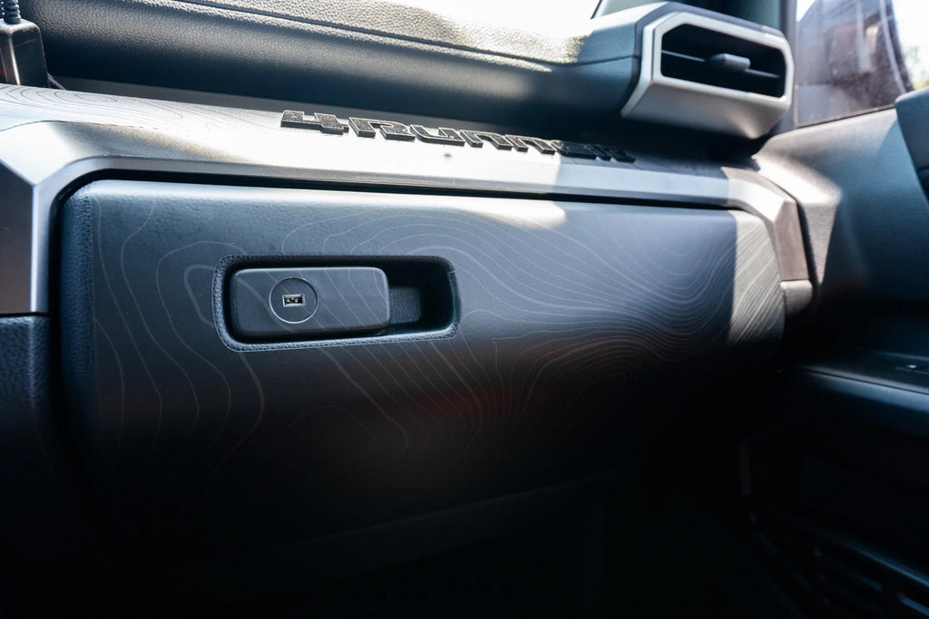 Topographic Glove Box Protection - 2024+ Tacoma / 2025+ 4Runner StickerFab