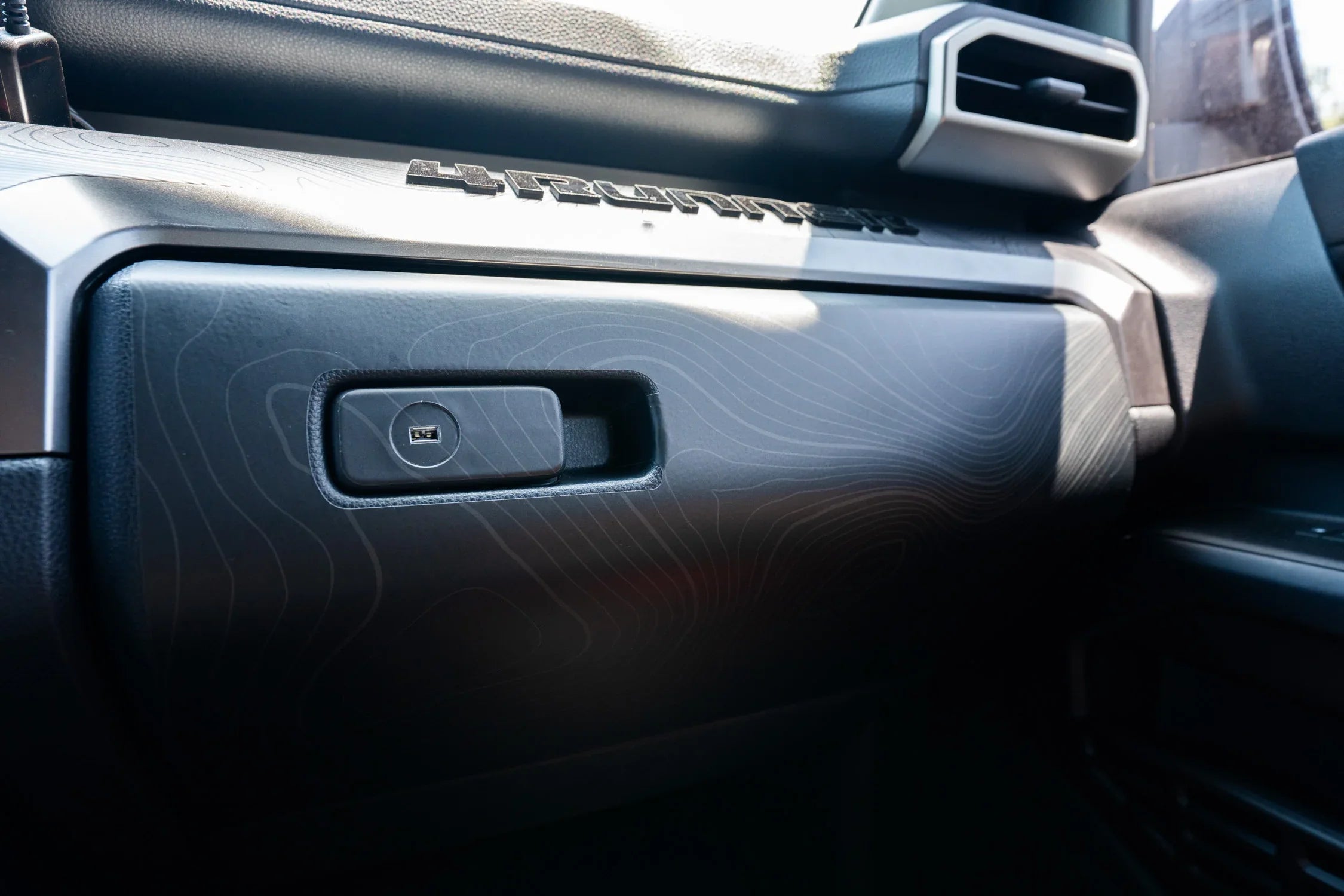 Topographic Glove Box Protection - 2024+ Tacoma / 2025+ 4Runner StickerFab