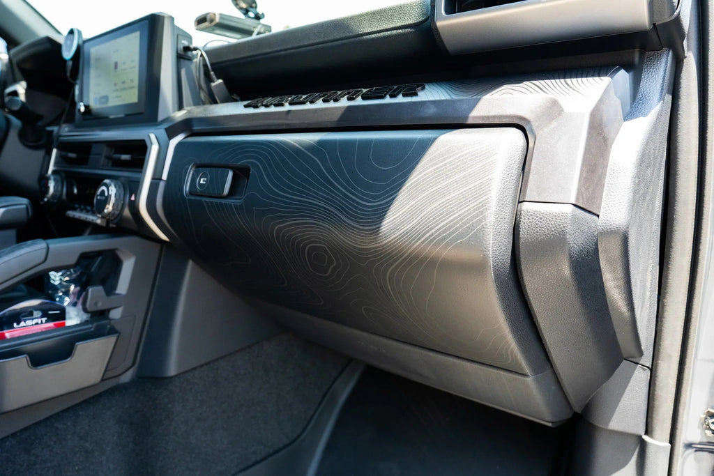 Topographic Glove Box Protection - 2024+ Tacoma / 2025+ 4Runner StickerFab