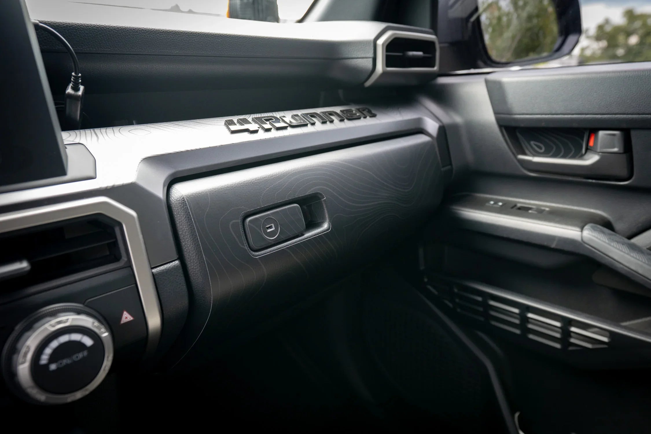 Topographic Glove Box Protection - 2024+ Tacoma / 2025+ 4Runner StickerFab