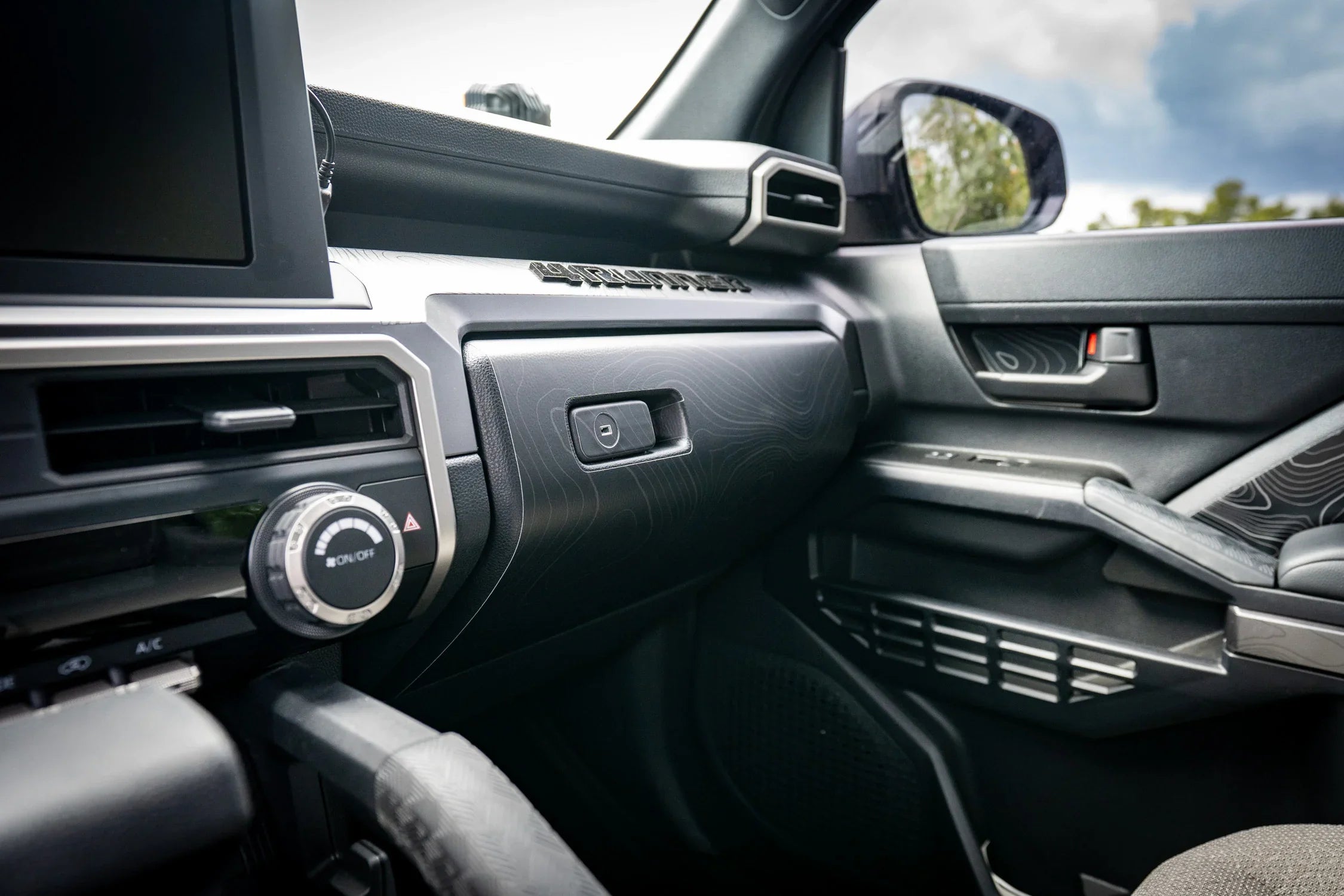 Topographic Glove Box Protection - 2024+ Tacoma / 2025+ 4Runner StickerFab