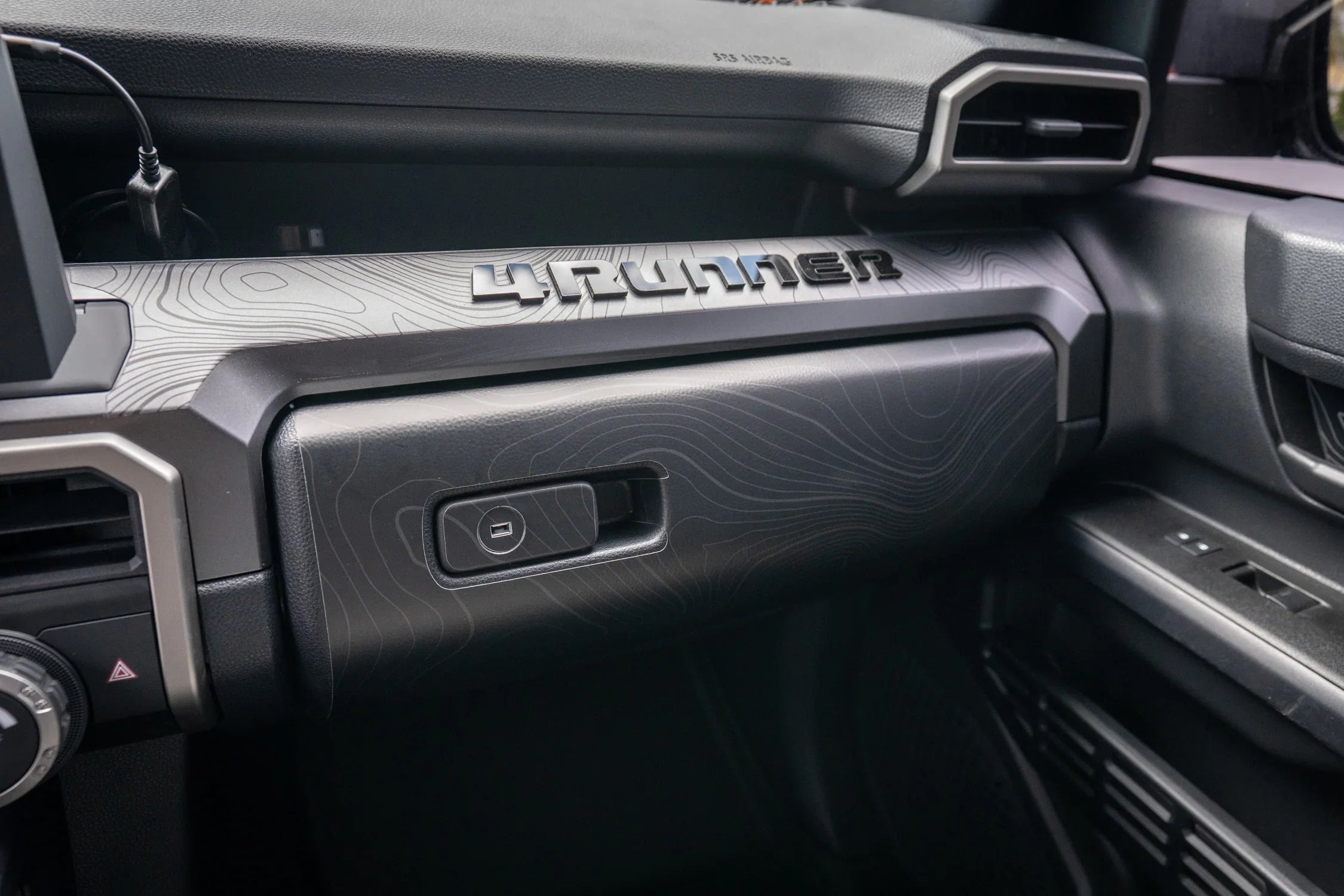 Topographic Glove Box Protection - 2024+ Tacoma / 2025+ 4Runner StickerFab