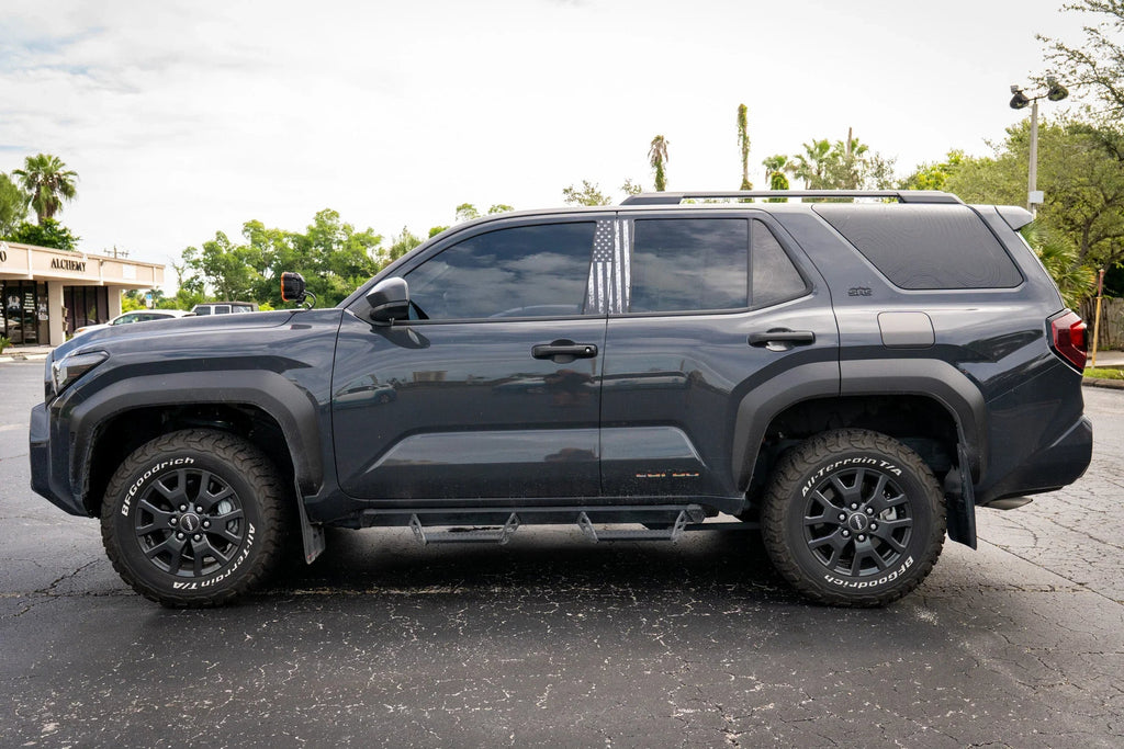 American Flag B Pillar Overlays - 2024+ Tacoma Double Cab / 2025+ 4Runner StickerFab