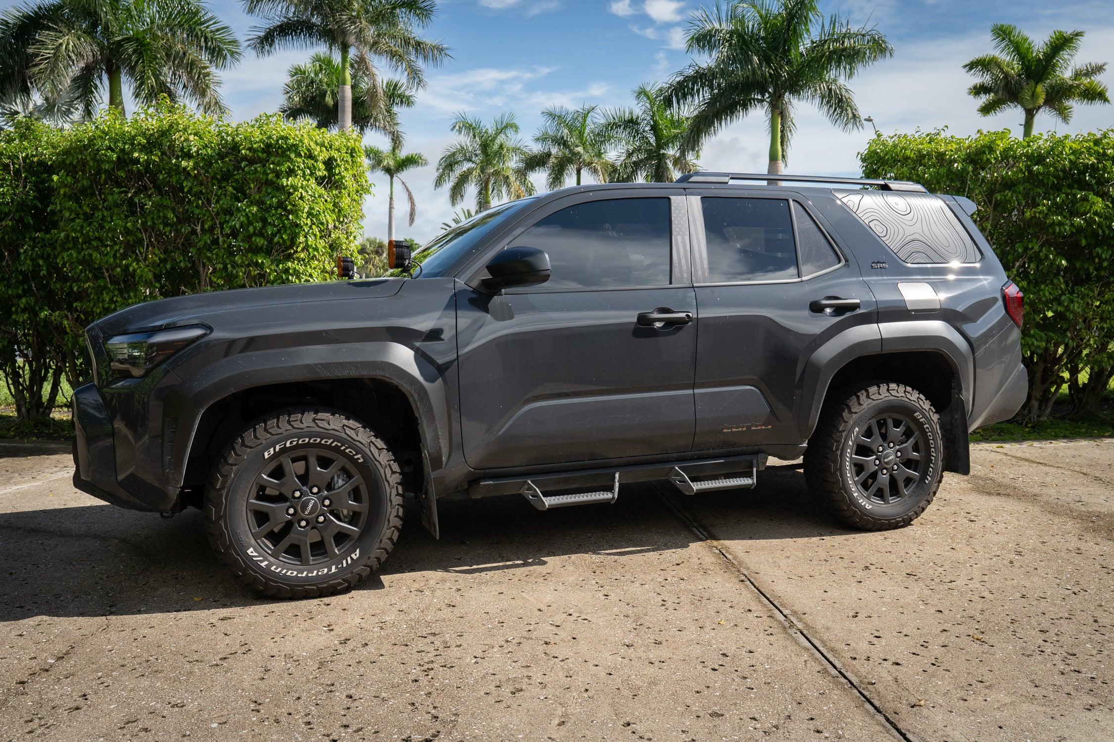 American Flag B Pillar Overlays - 2024+ Tacoma Double Cab / 2025+ 4Runner StickerFab