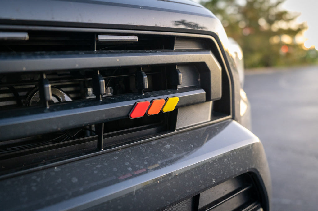 StickerFab Tri Color TRD Style Grille Emblem Version 2- 2024+ Tacoma / 2025+ 4Runner StickerFab