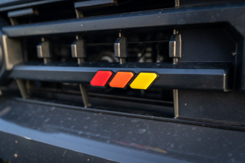 StickerFab Tri Color TRD Style Grille Emblem Version 2- 2024+ Tacoma / 2025+ 4Runner StickerFab