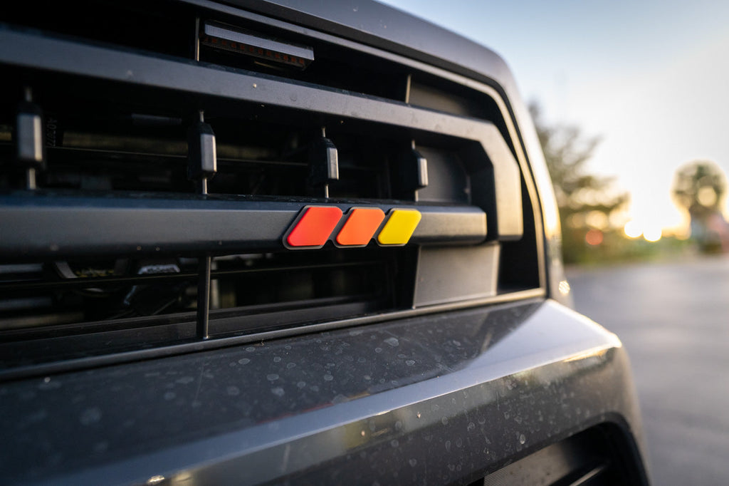 StickerFab Tri Color TRD Style Grille Emblem Version 2- 2024+ Tacoma / 2025+ 4Runner StickerFab