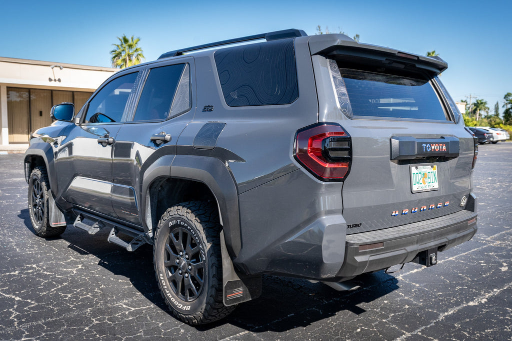 Topographic Sliding Rear Window Trim Overlays - 2025+ 4Runner StickerFab