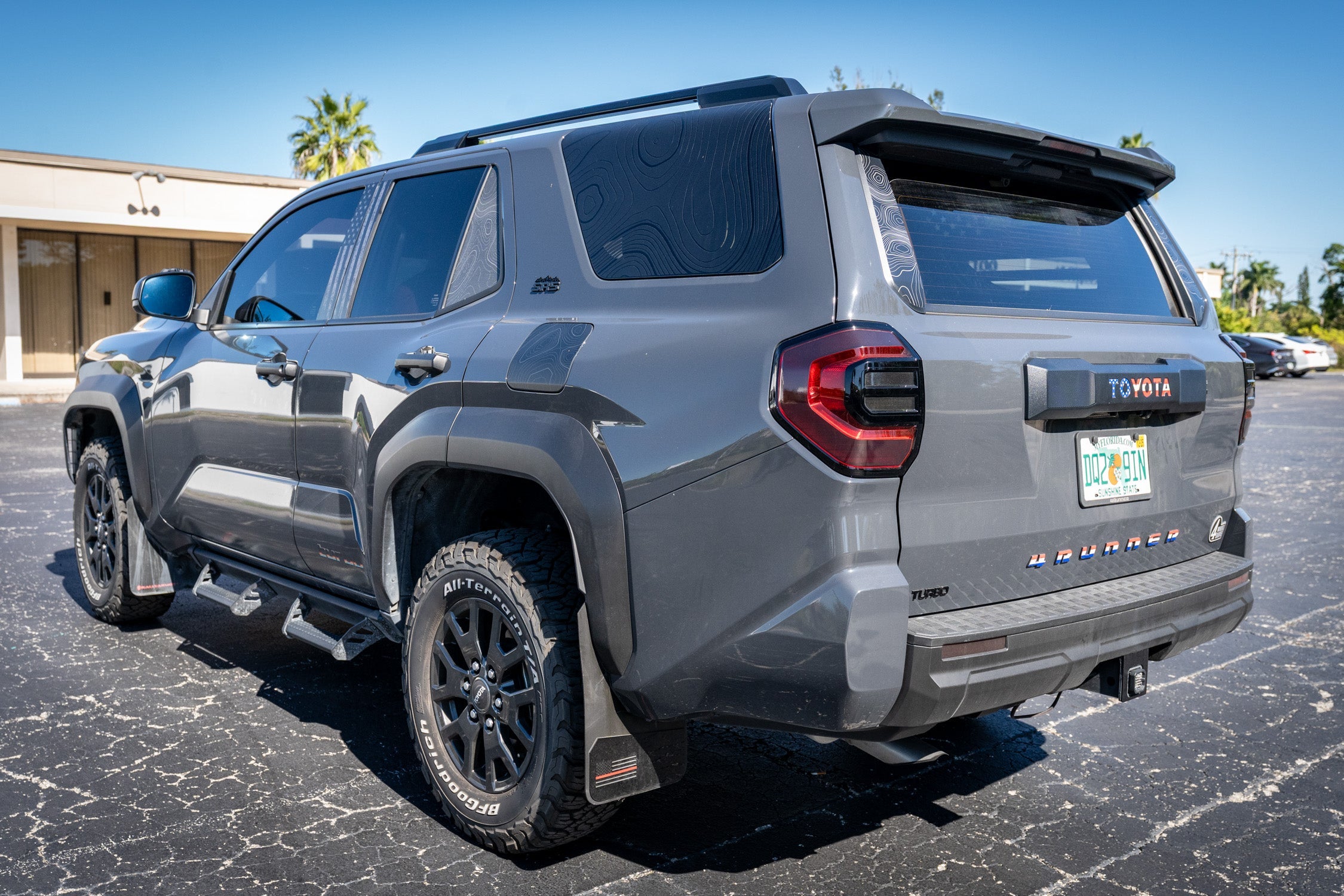 Topographic Sliding Rear Window Trim Overlays - 2025+ 4Runner StickerFab