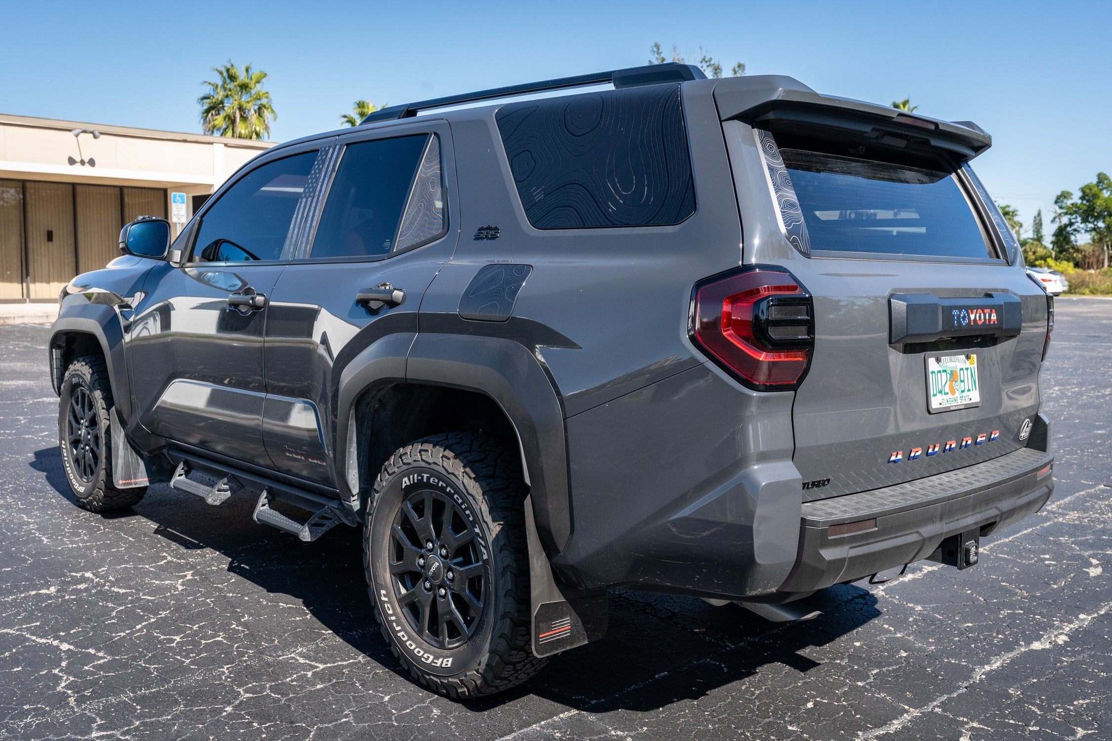 Topographic Sliding Rear Window Trim Overlays - 2025+ 4Runner StickerFab