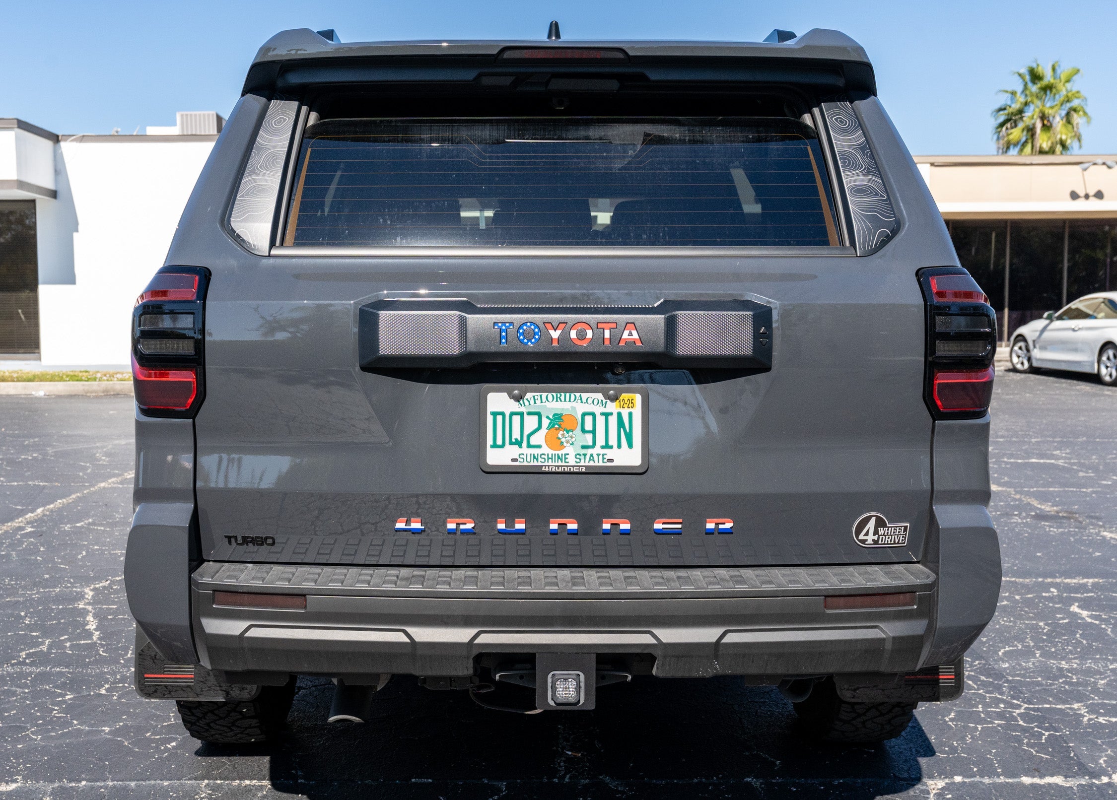 Topographic Sliding Rear Window Trim Overlays - 2025+ 4Runner StickerFab