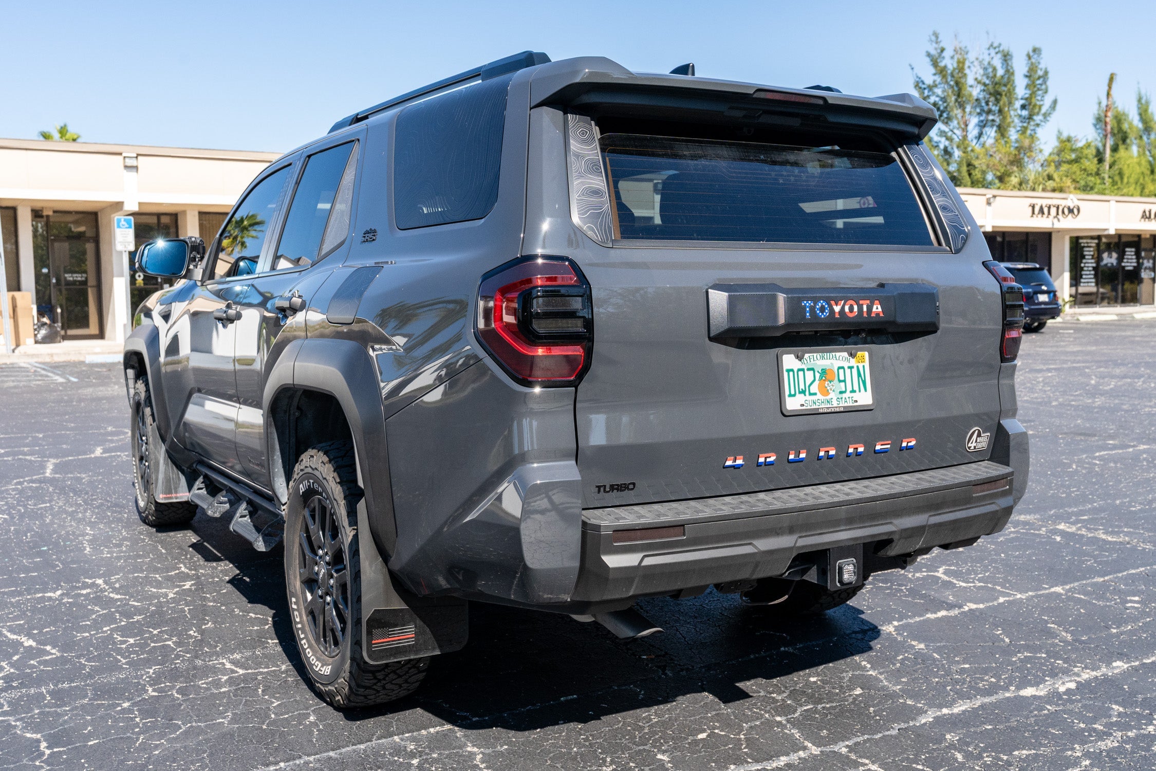 Topographic Sliding Rear Window Trim Overlays - 2025+ 4Runner StickerFab
