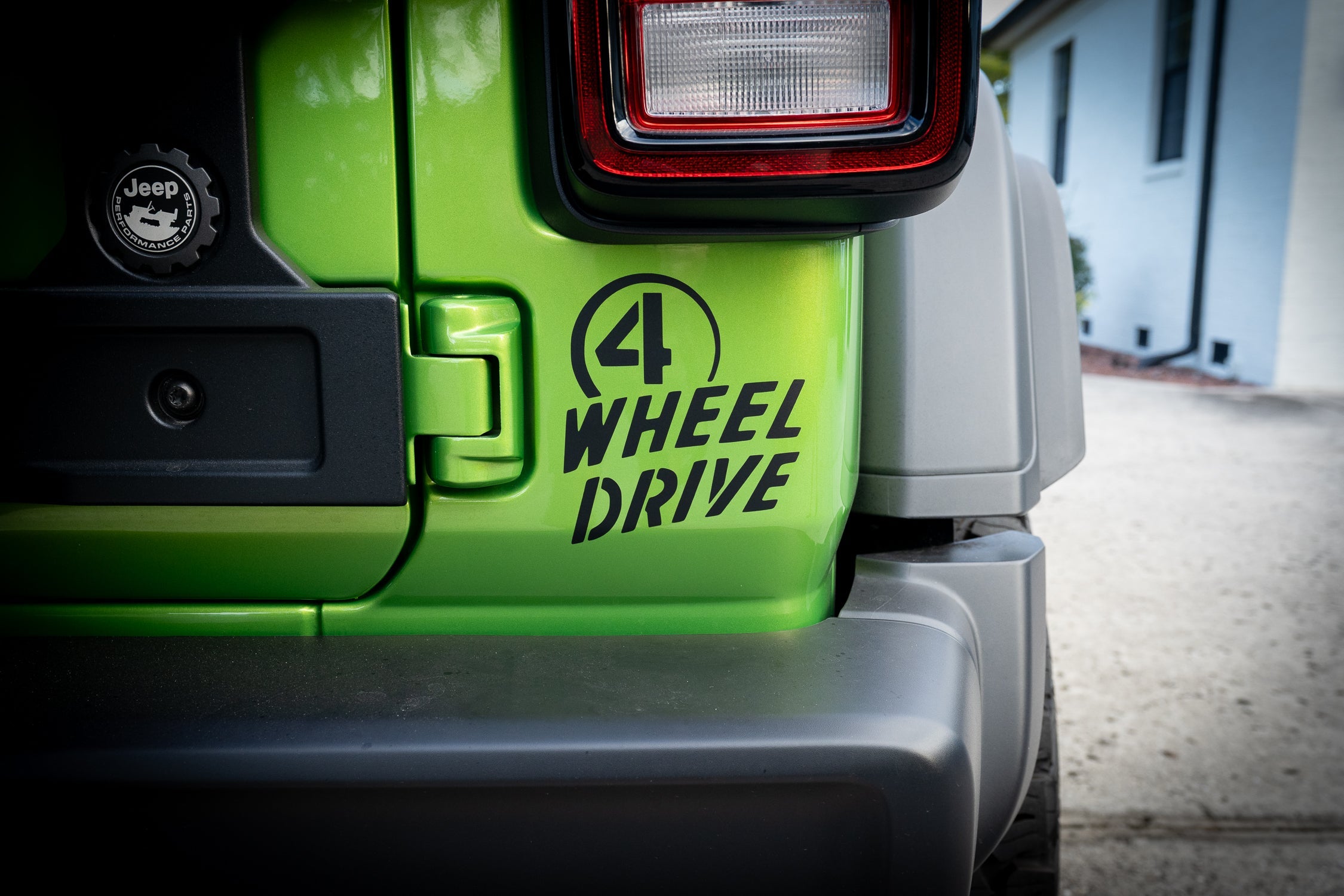 4 Wheel Drive Decal fits Jeep Wrangler / Gladiator / Willys StickerFab